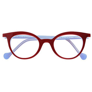 small cat eye eyewear from france brand anne et valentin red and azure perfect for reading glasses 