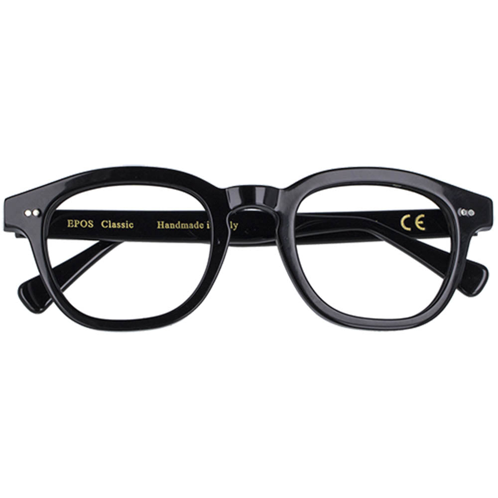 eyewear epos bronte 4 black shine hand made in italy
