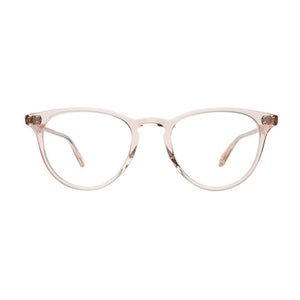 Transparent beige eyeglasses for women from the Californian brand Garrett Leight
