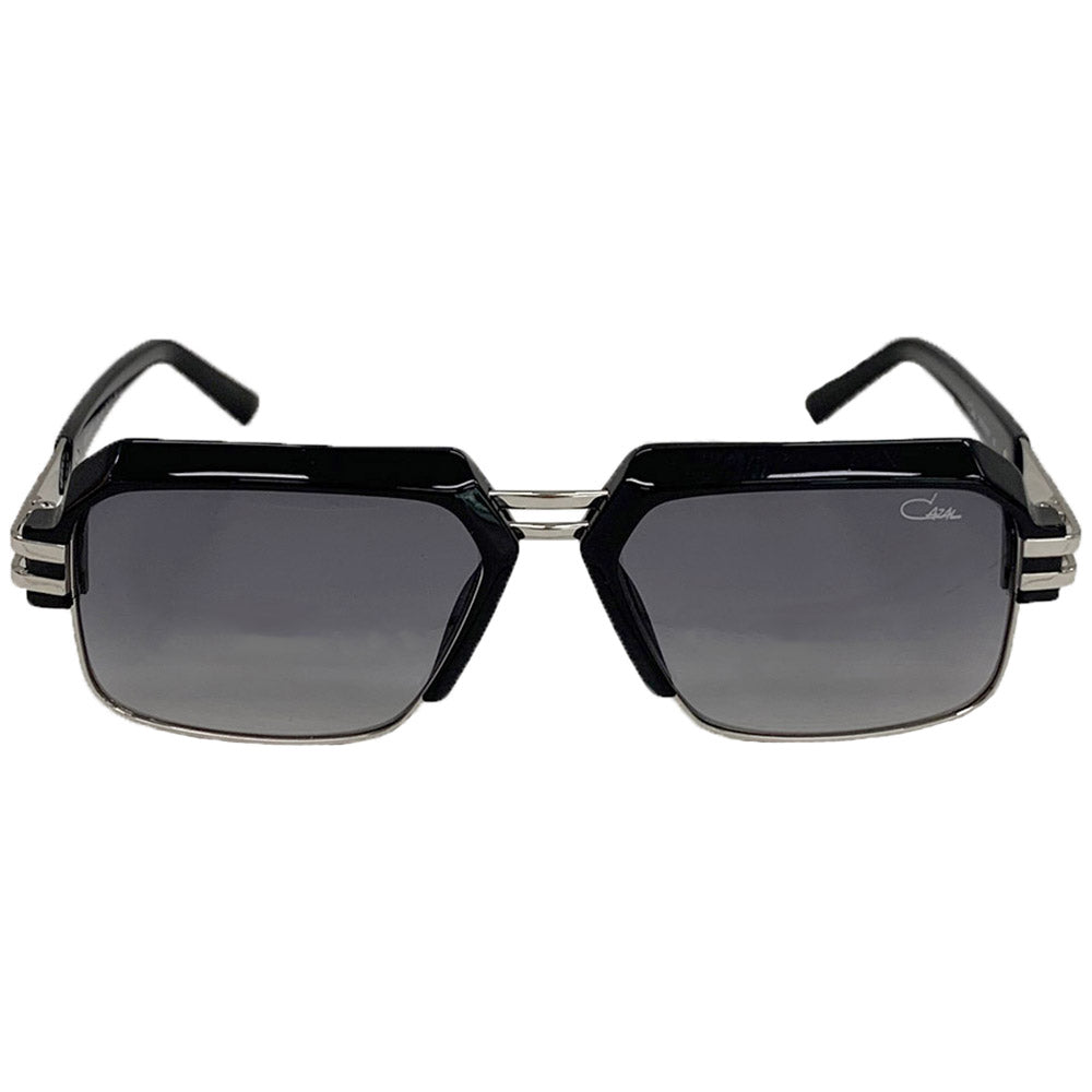cazal sunglasses silver black with grey gradient lenses